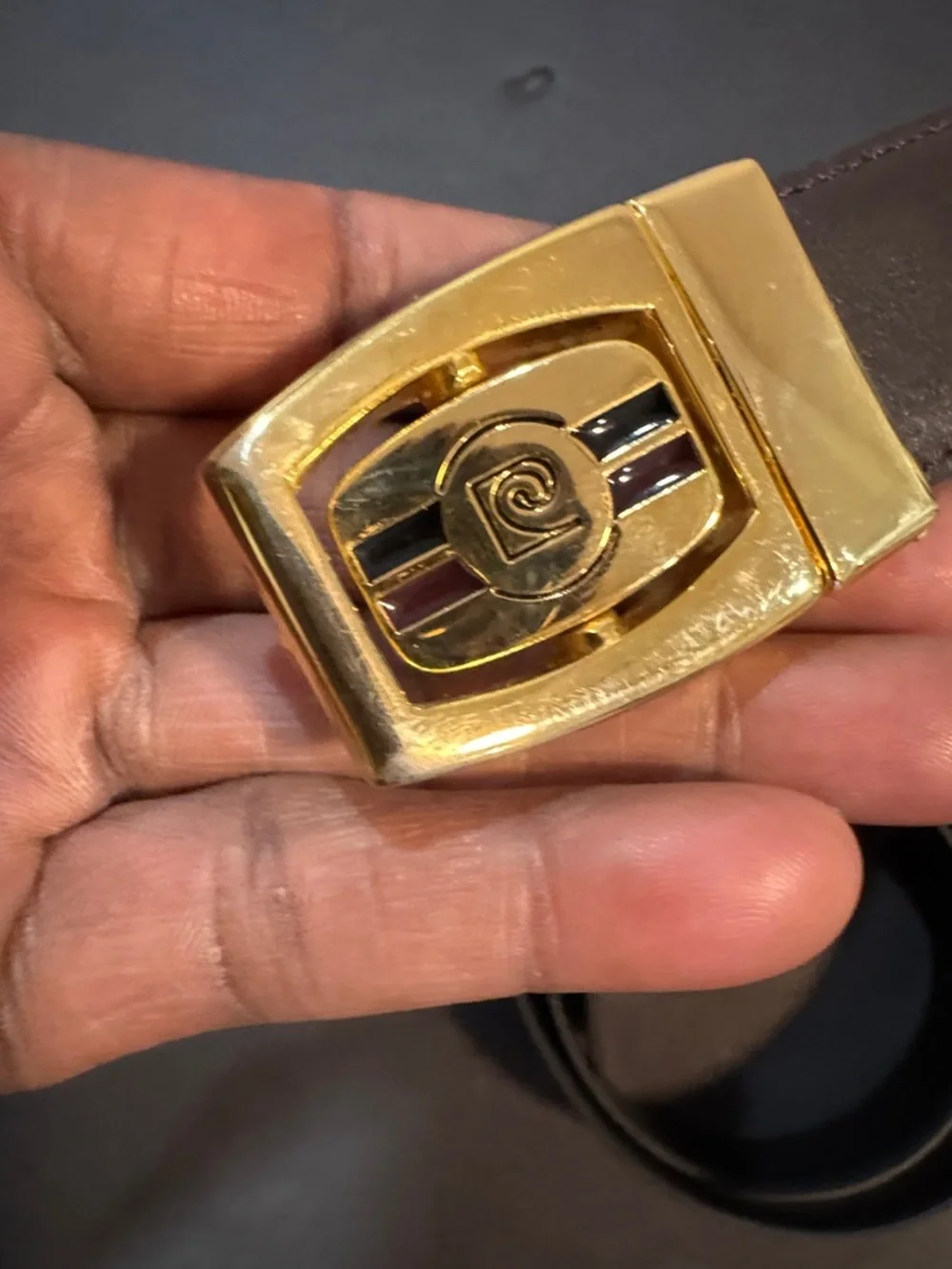 Vintage Pierre Cardin Reversible Belt Reversible Buckle